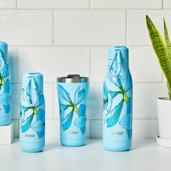 12oz Sky Lily Stainless Steel Bottle