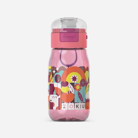 Kids Flip Straw Bottle - Zoku Pink Unicorn