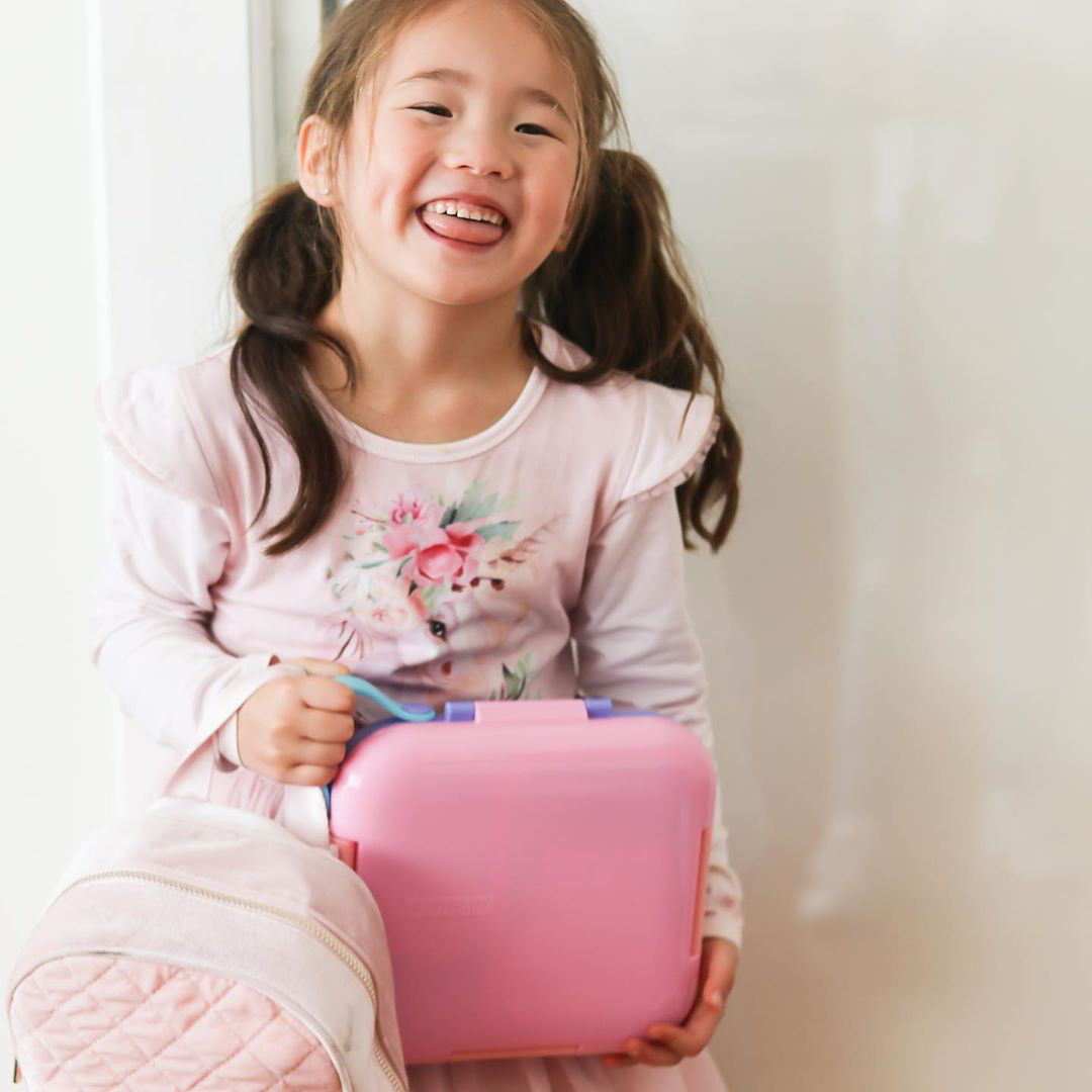 Girl holding the Neat bento