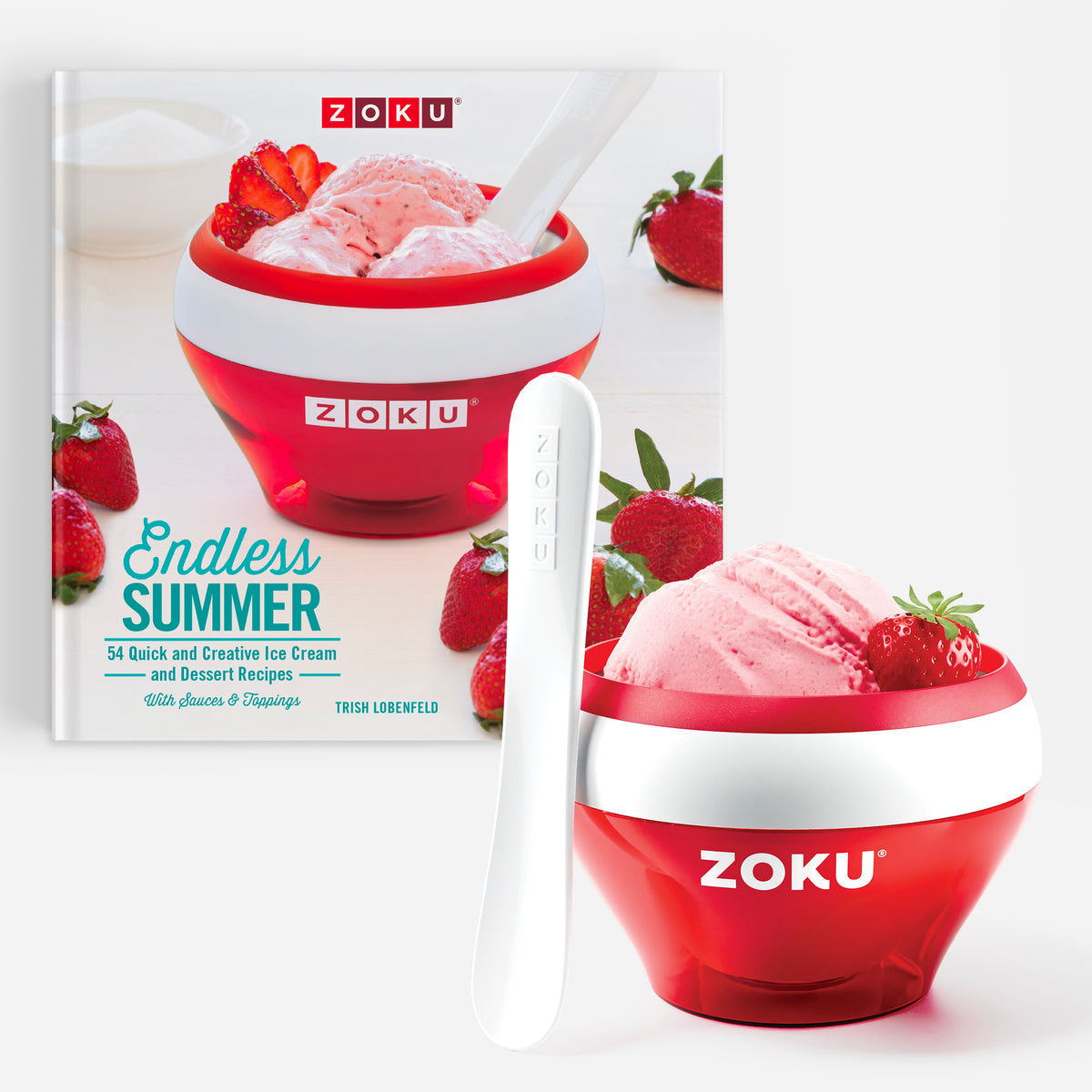 Red Ice Cream Maker Bundle