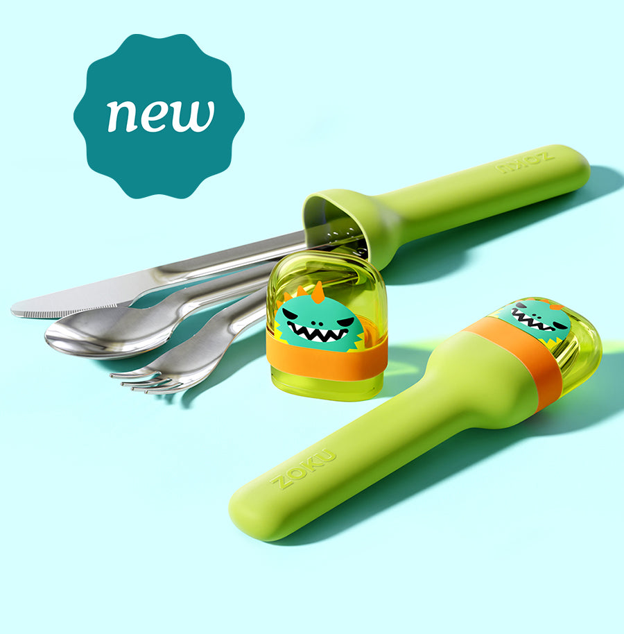 dino kids pocket utensil set