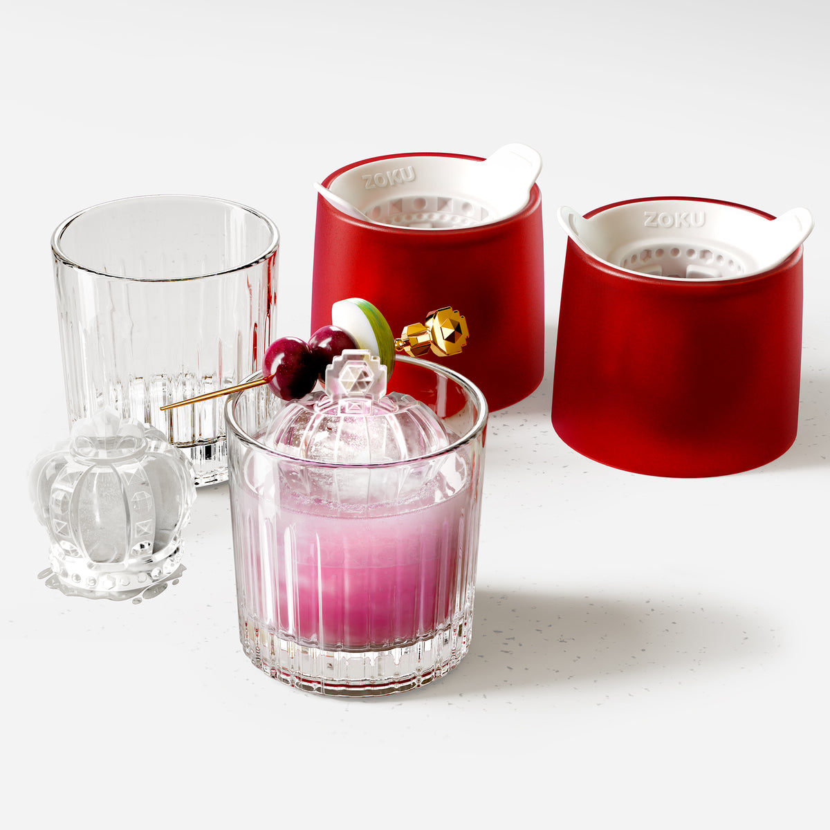 crown cocktail ice set