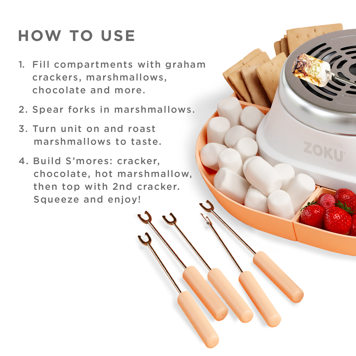 how to use s&#39;mores maker set