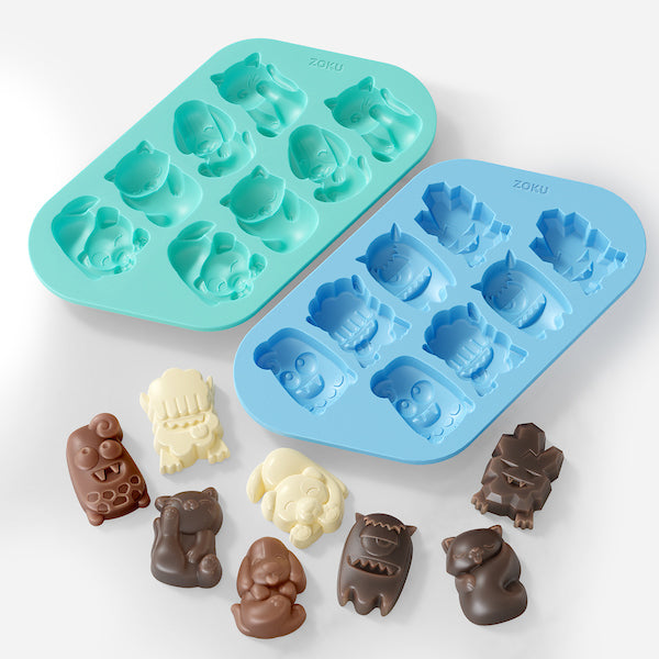 Cat &amp; Dog And Monsters Chocolate Mold Set