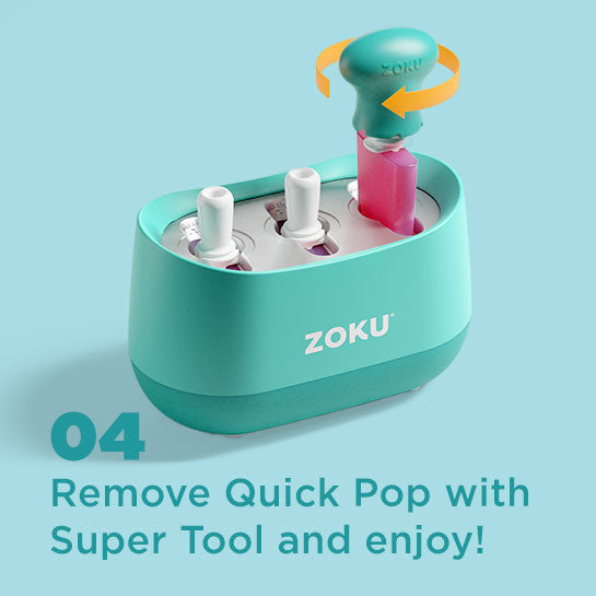 Zoku Duo Quick Pop Maker, Make Popsicles in as Little as 7 Minutes on your  Countertop, White