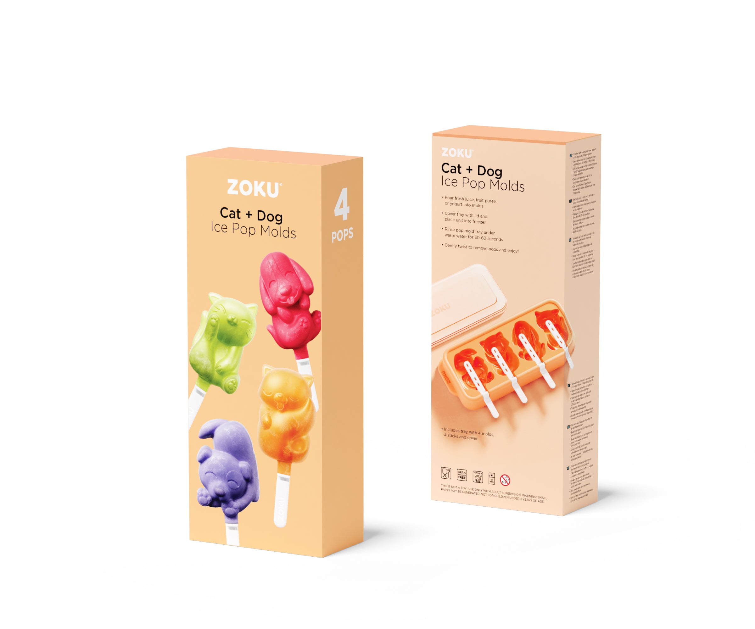 Zoku - Dog + Cat Ice Pop Molds